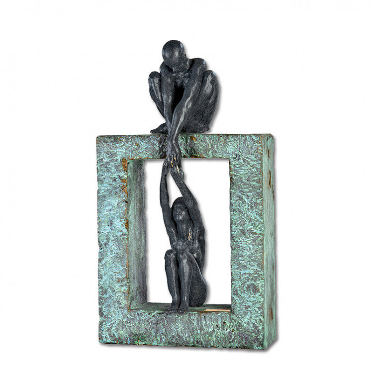 Sculpture amour couple CONEXION Esculturas Anglada