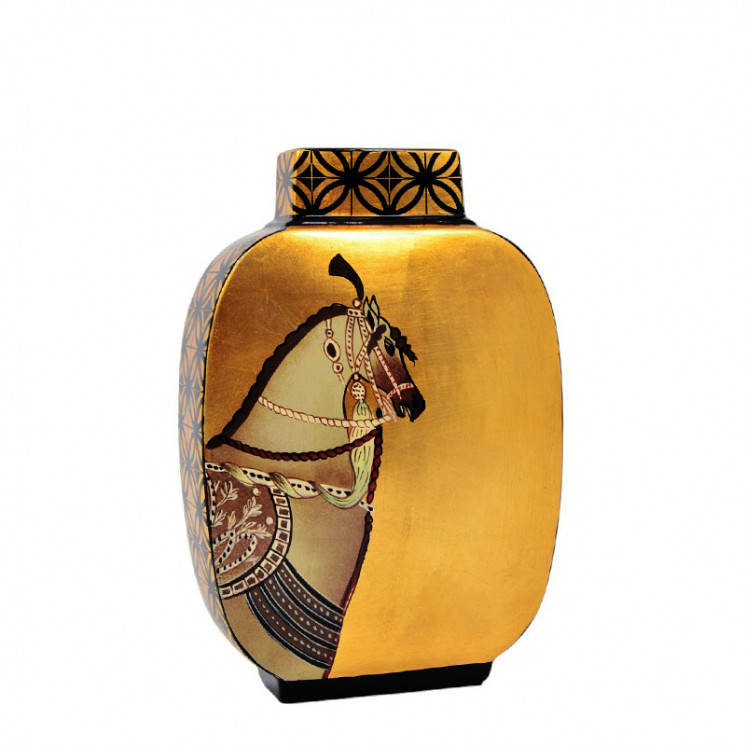 Vase noir et or MADALENO Drimmer