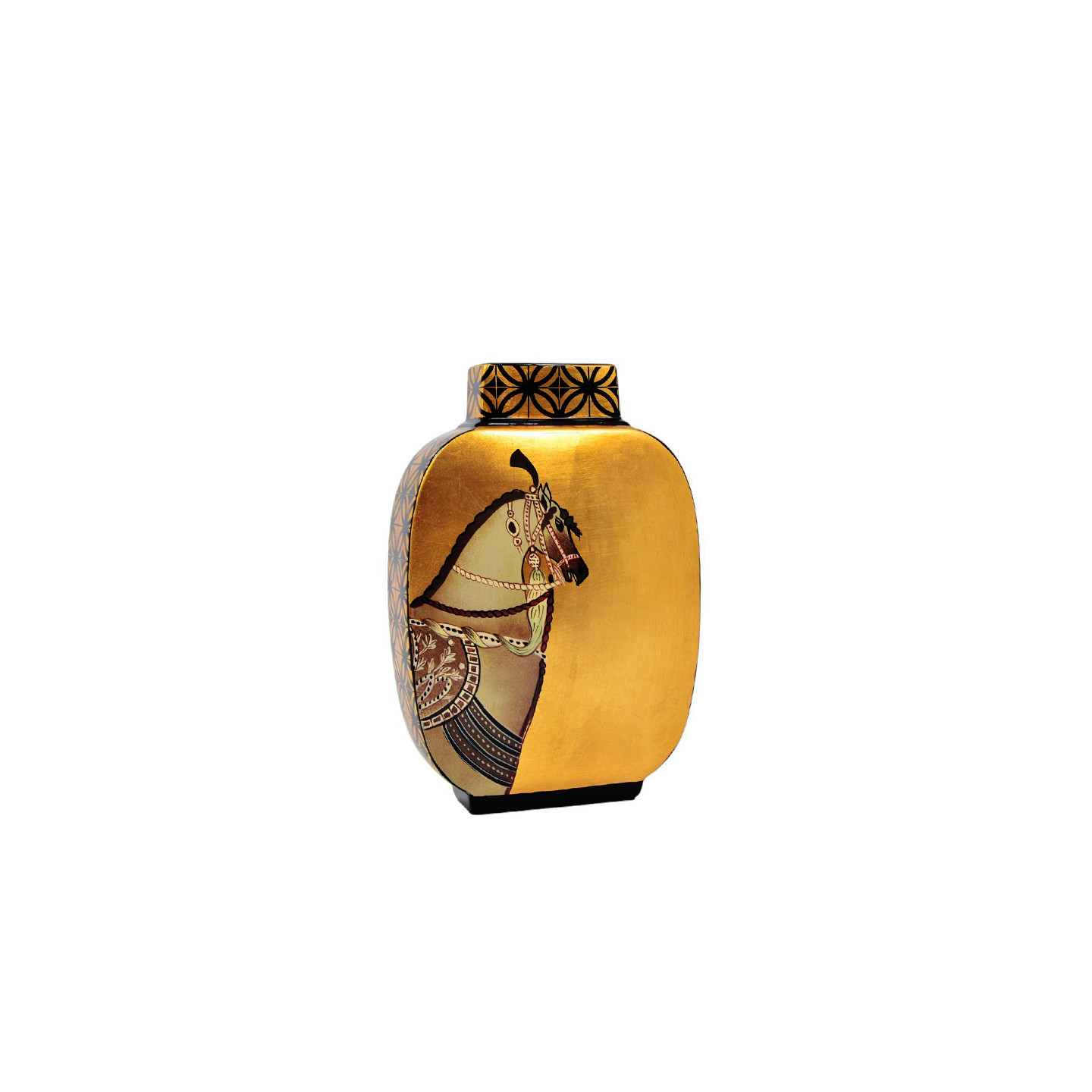 Vase noir et or MADALENO Drimmer