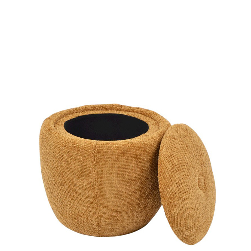 Pouf coffre rond CAMELLIA, 5 coloris Drimmer