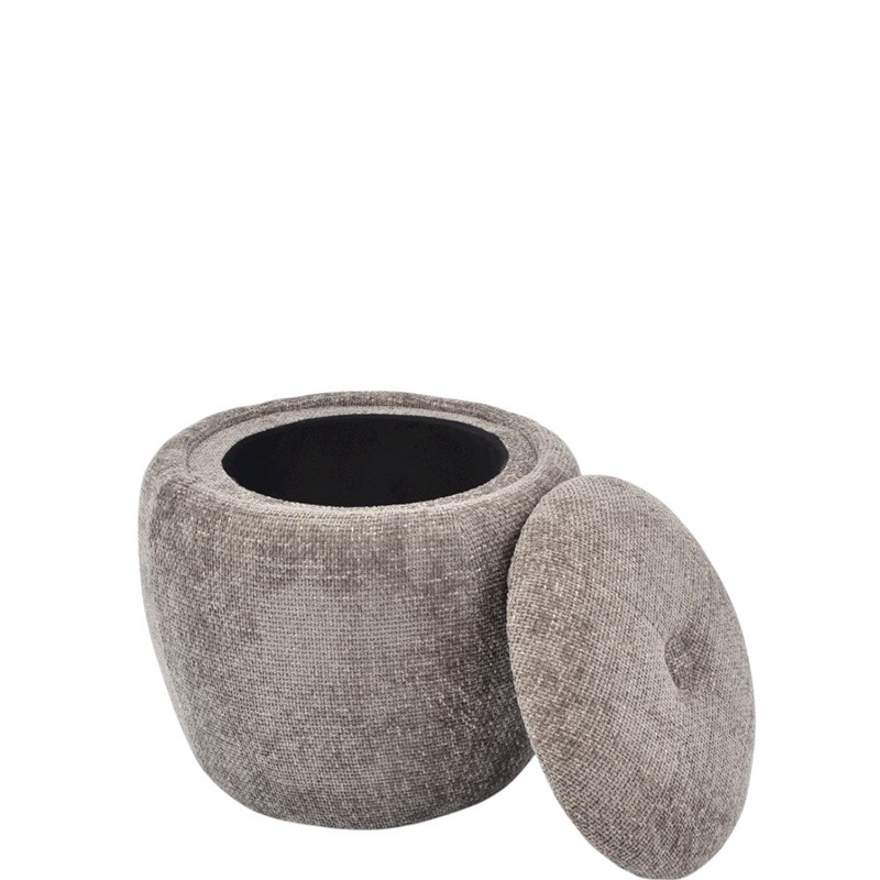 Pouf coffre rond CAMELLIA, 5 coloris Drimmer