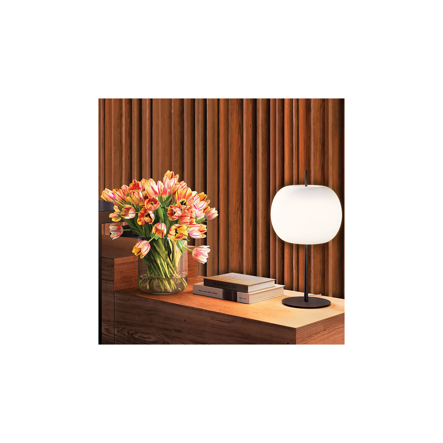 Lampe à poser design KUSHI, 3 finitions Kdln