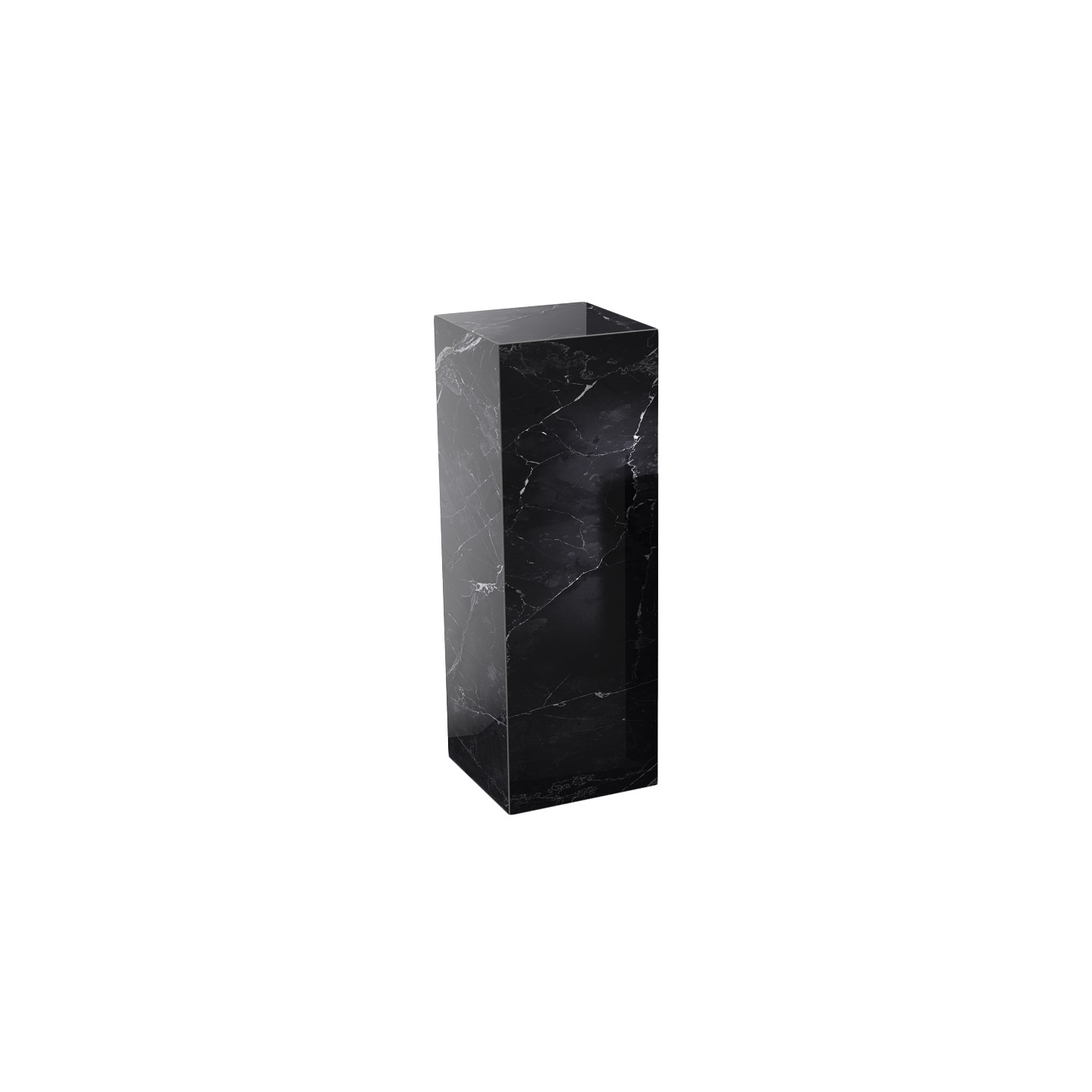 Colonne en marbre LOUXOR, noir ou blanc, 2 tailles Akante