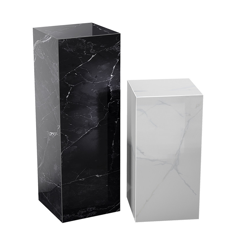 Colonne en marbre LOUXOR, noir ou blanc, 2 tailles Akante