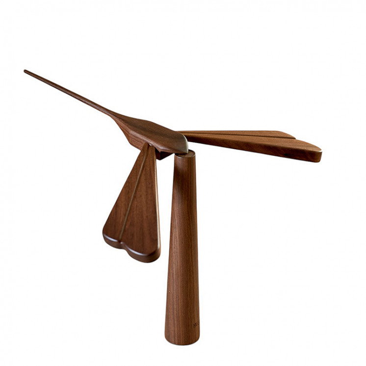 Lampe rechargeable led DRAGONFLIGHT BALANCE, hêtre ou noyer Gingko Design