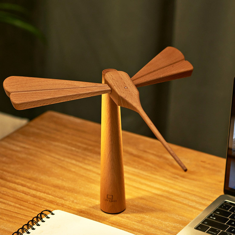Lampe rechargeable led DRAGONFLIGHT BALANCE, hêtre ou noyer Gingko Design