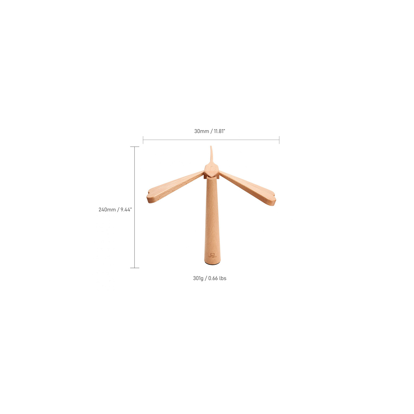 Lampe rechargeable led DRAGONFLIGHT BALANCE, hêtre ou noyer Gingko Design