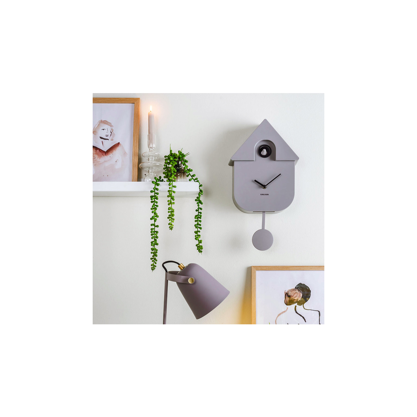 Horloge avec coucou qui sort CUCKOO, 4 coloris Karlson