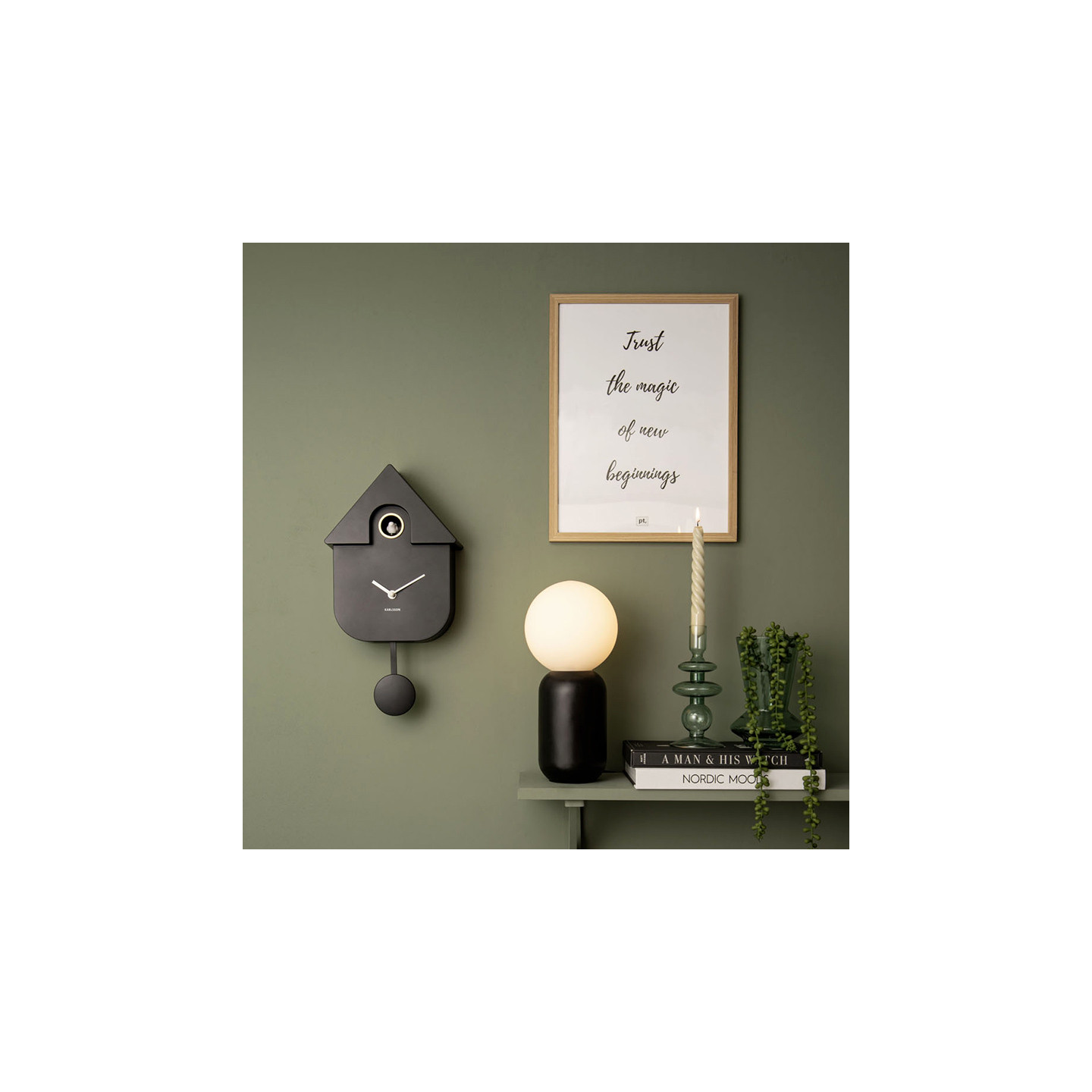Horloge avec coucou qui sort CUCKOO, 4 coloris Karlson