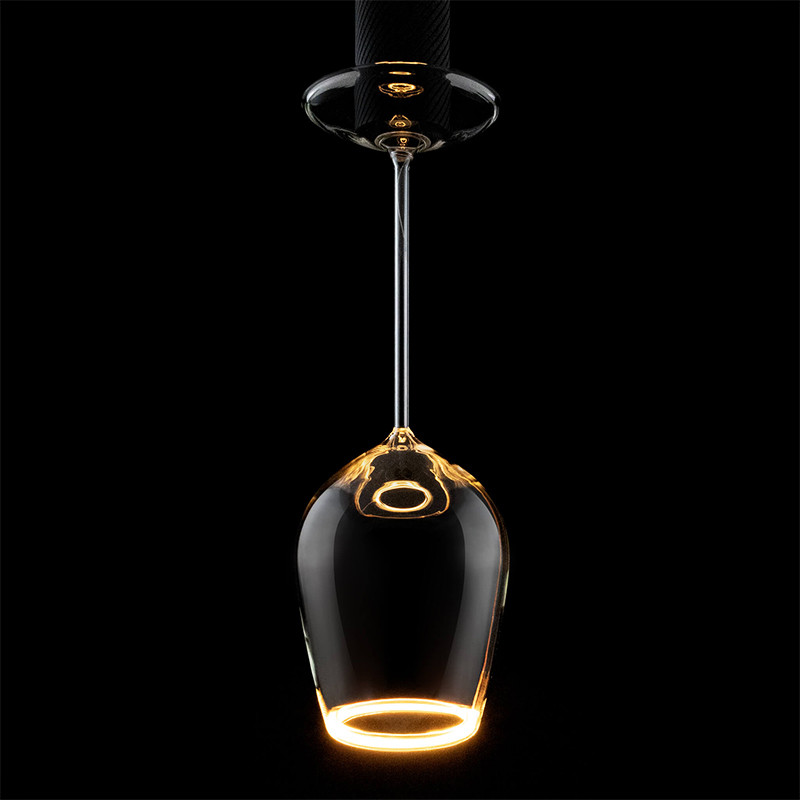 Ampoule décorative E27 VERRE A VIN ROUGE clair ou noir Segula Gmbh