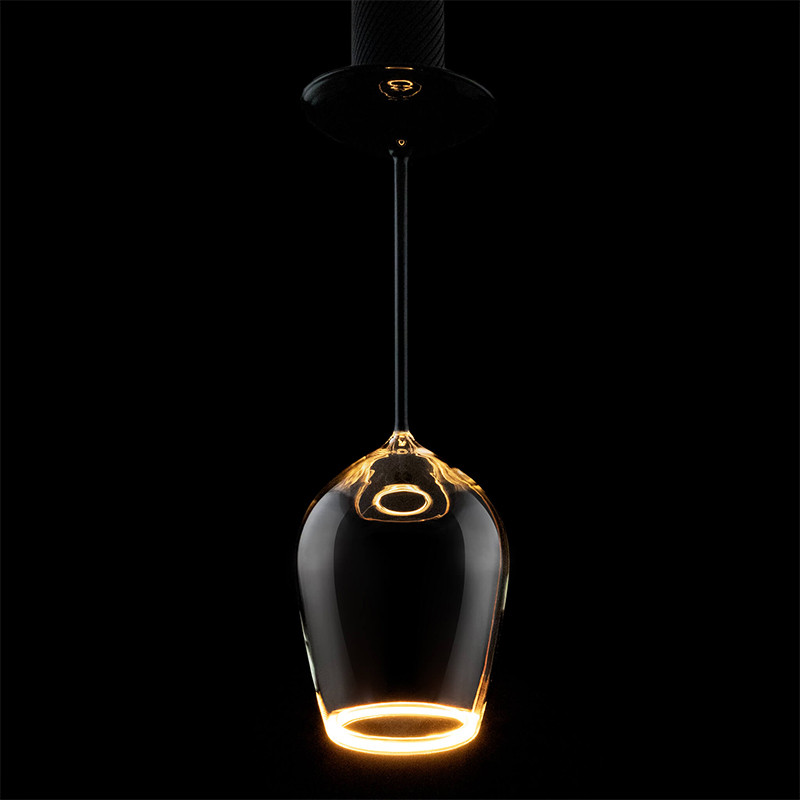 Ampoule décorative E27 VERRE A VIN ROUGE clair ou noir Segula Gmbh