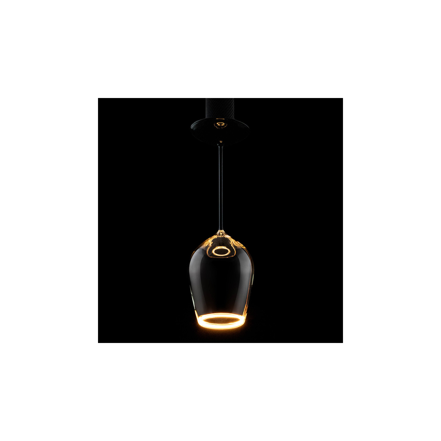 Ampoule décorative E27 VERRE A VIN ROUGE clair ou noir Segula Gmbh