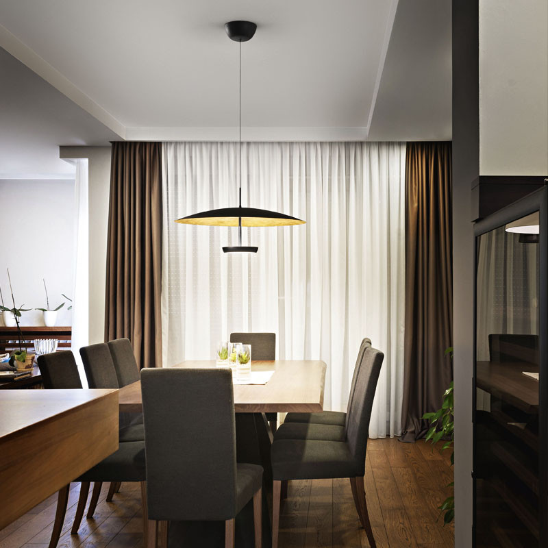 Suspension design italien YUKO, blanc ou noir Fabas Luce