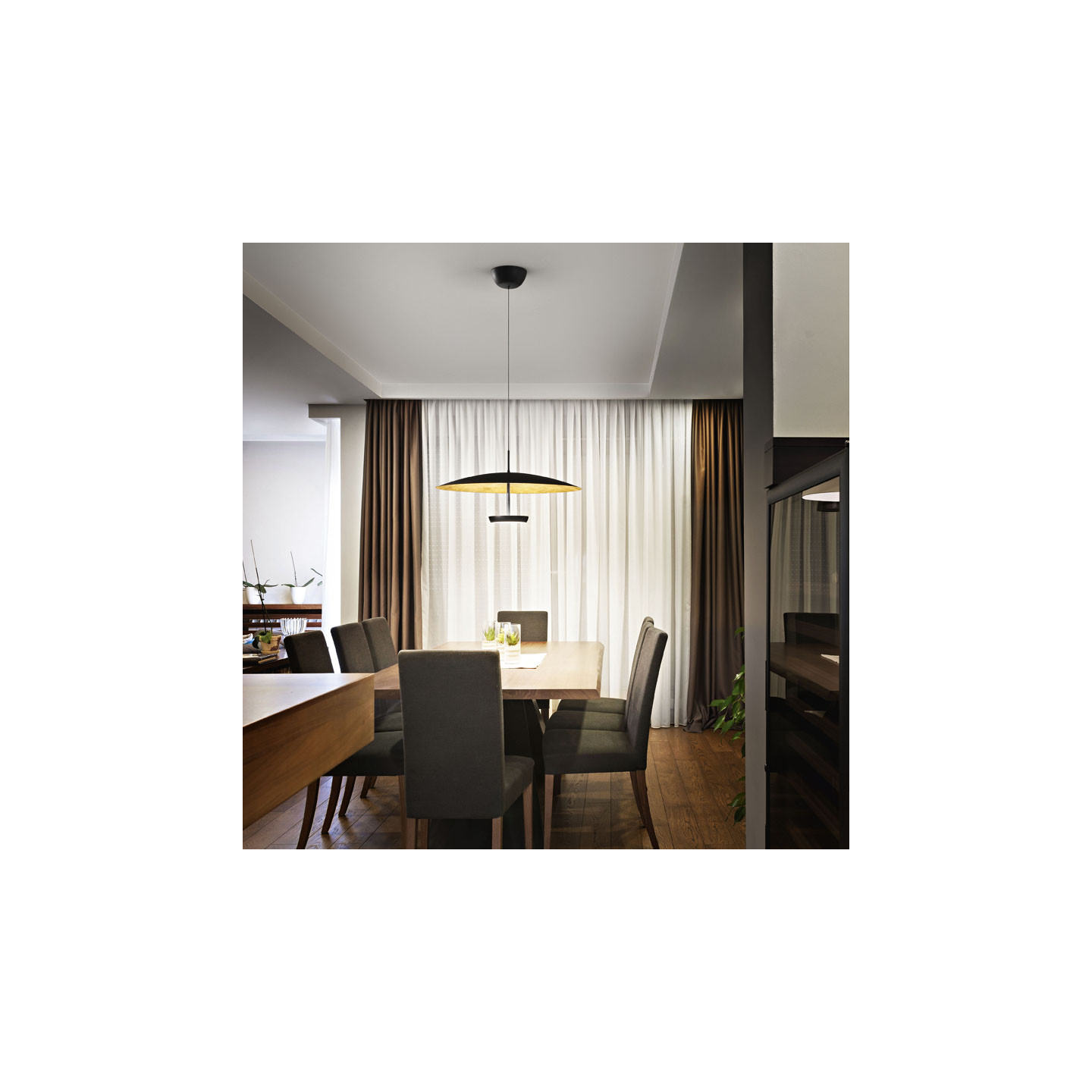 Suspension design italien YUKO, blanc ou noir Fabas Luce