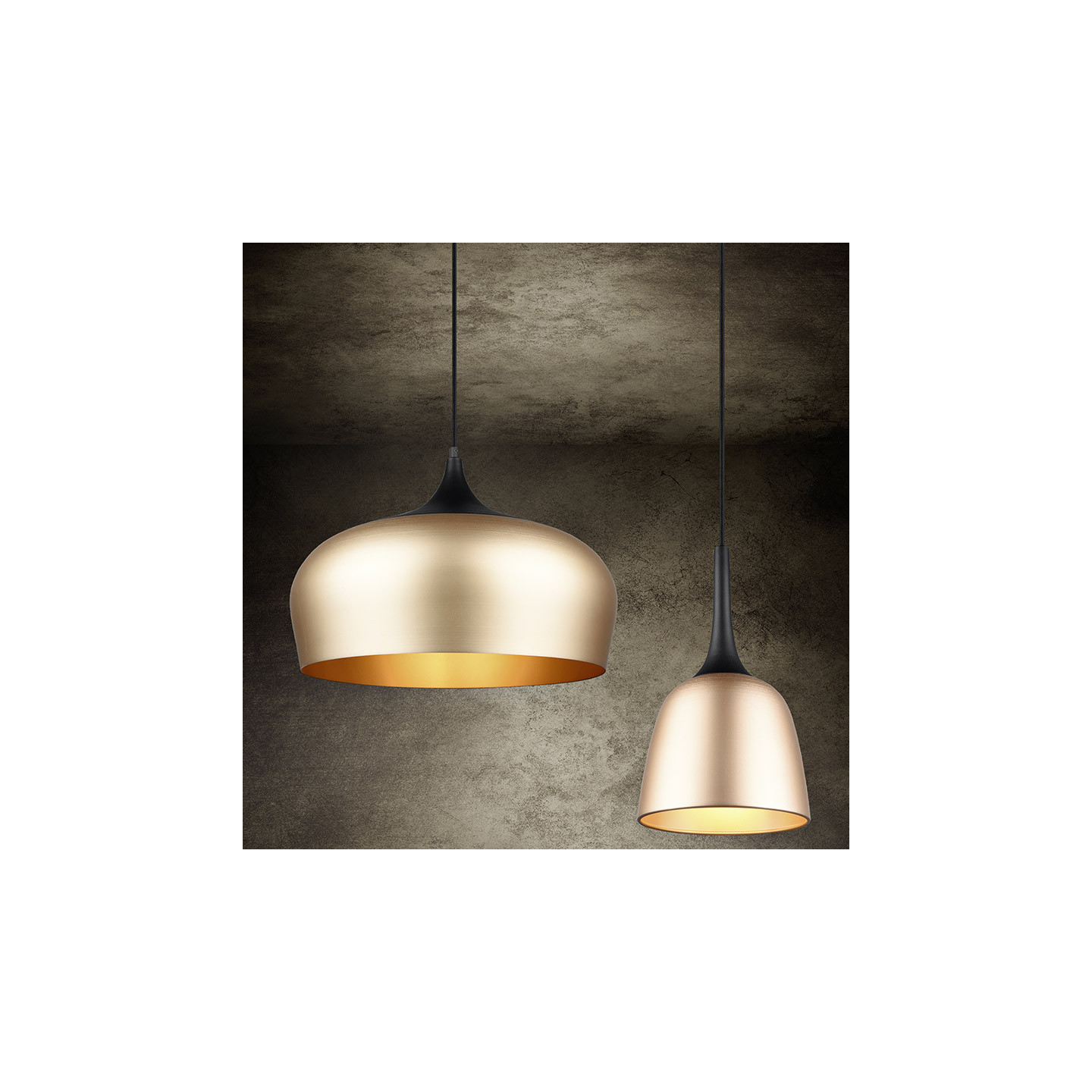 Suspension laiton CHIRON, 2 tailles Trio Lighting