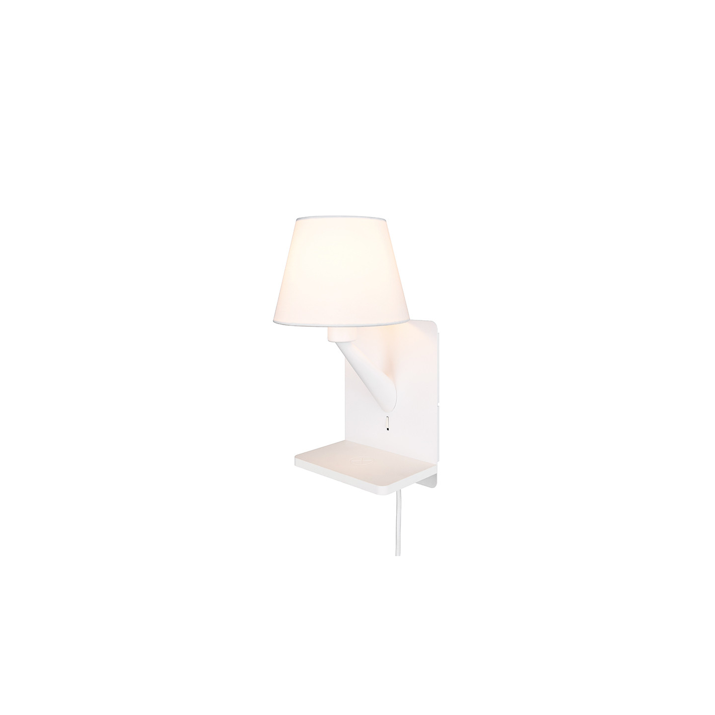 Applique murale abat jour COMFORT, noir ou blanc Trio Lighting