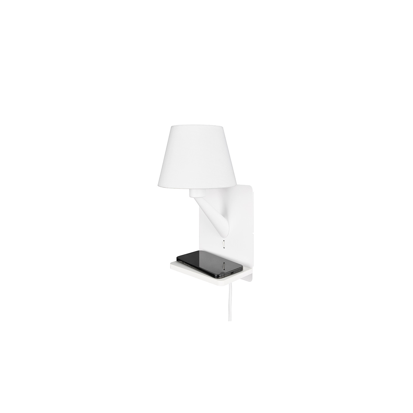 Applique murale abat jour COMFORT, noir ou blanc Trio Lighting