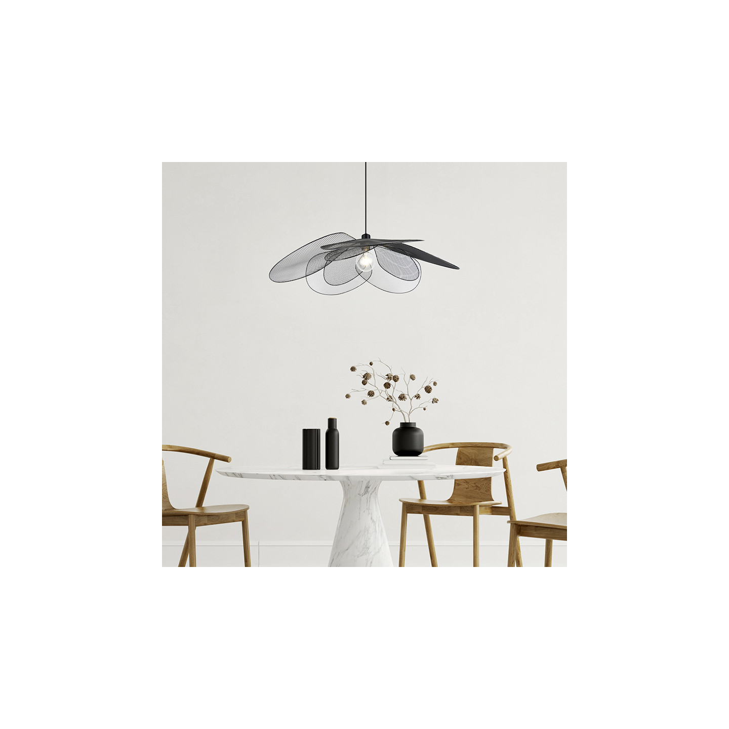 Suspension métal noir FLEURE Trio Lighting