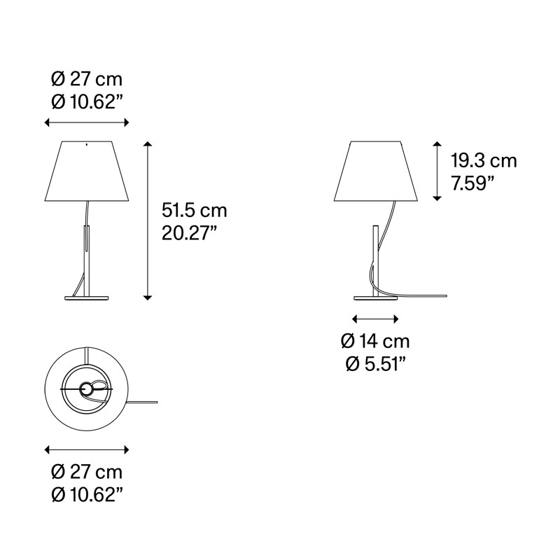 Lampe de table design Italien HOVER Lodes