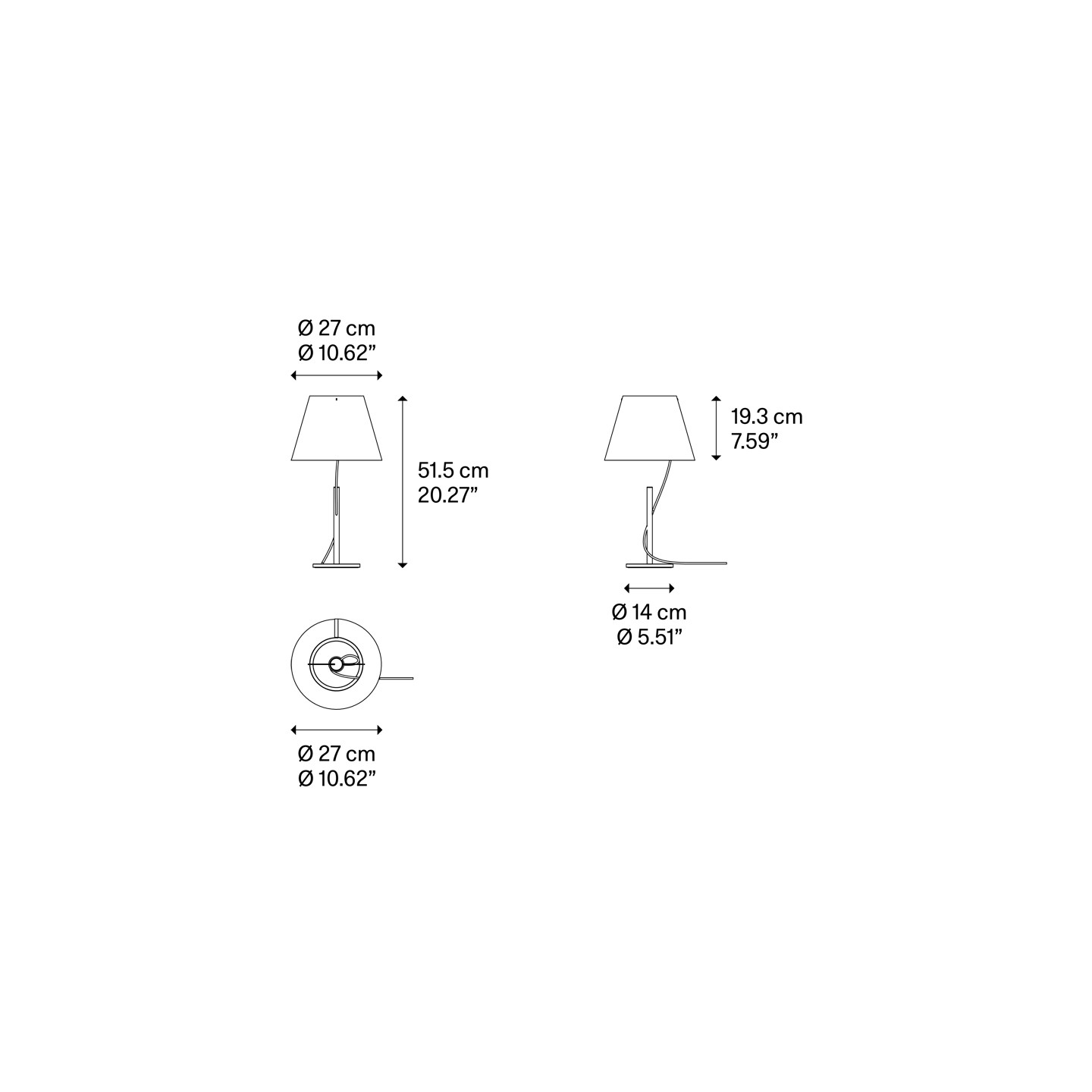 Lampe de table design Italien HOVER Lodes