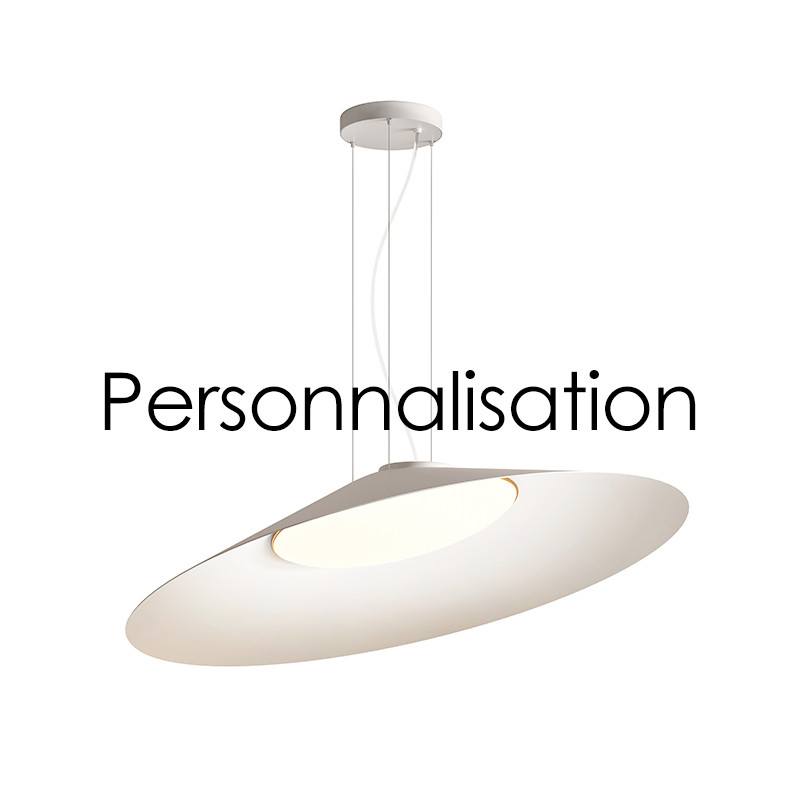 Luminaire design suspension KATE, 2 coloris ou coloris personnalisable Kdln