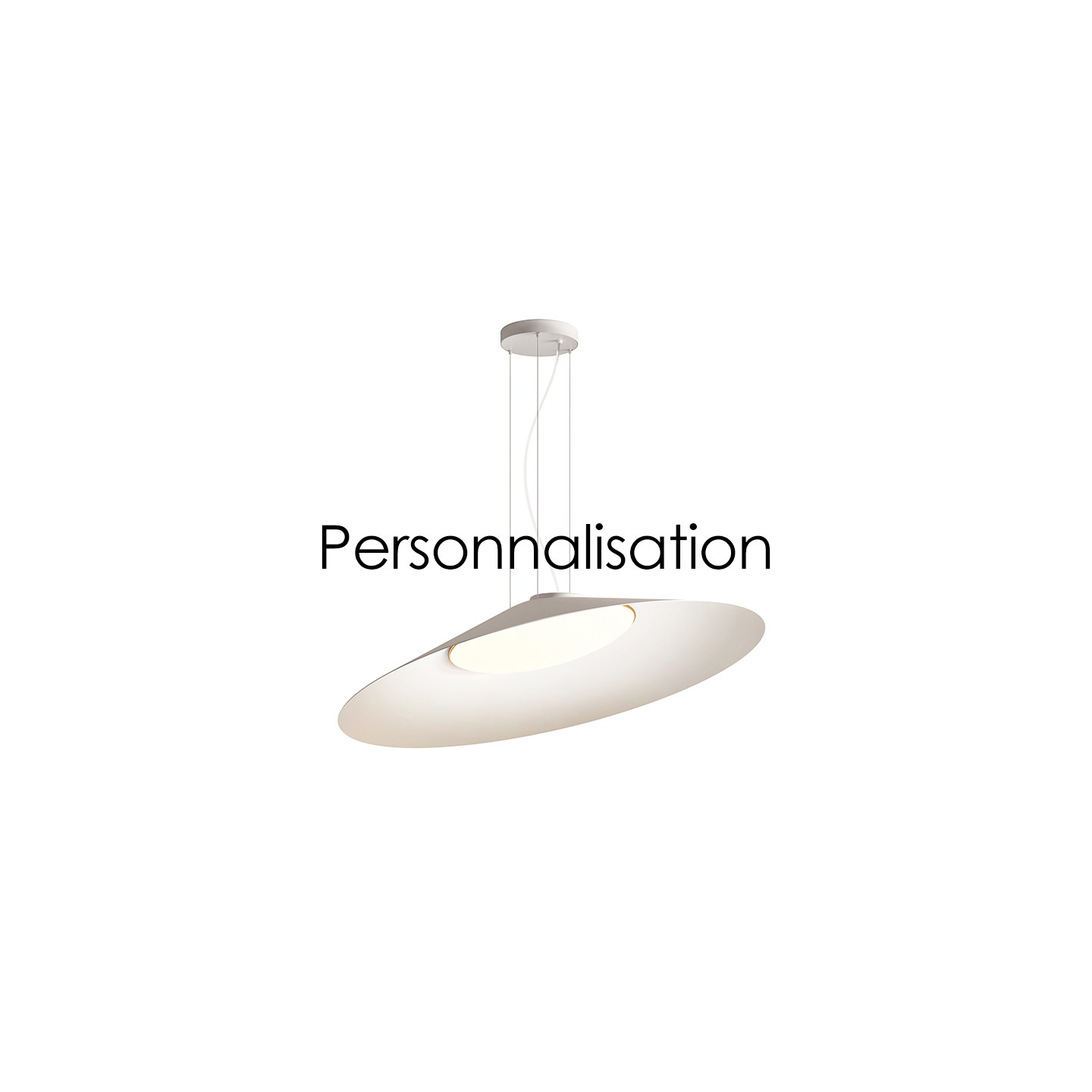 Luminaire design suspension KATE, 2 coloris ou coloris personnalisable Kdln