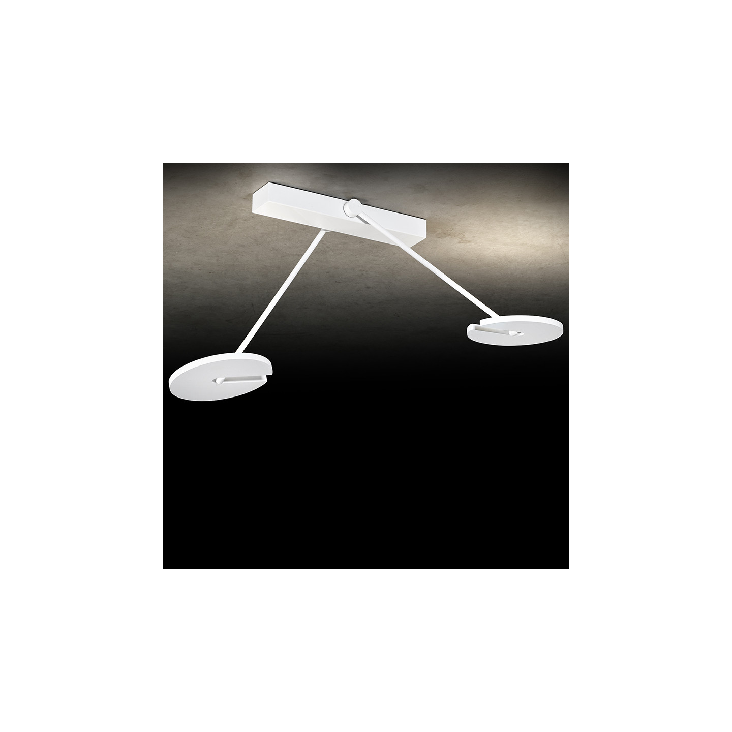 Plafonnier design led JANUS K, 4 finitions Holtkotter