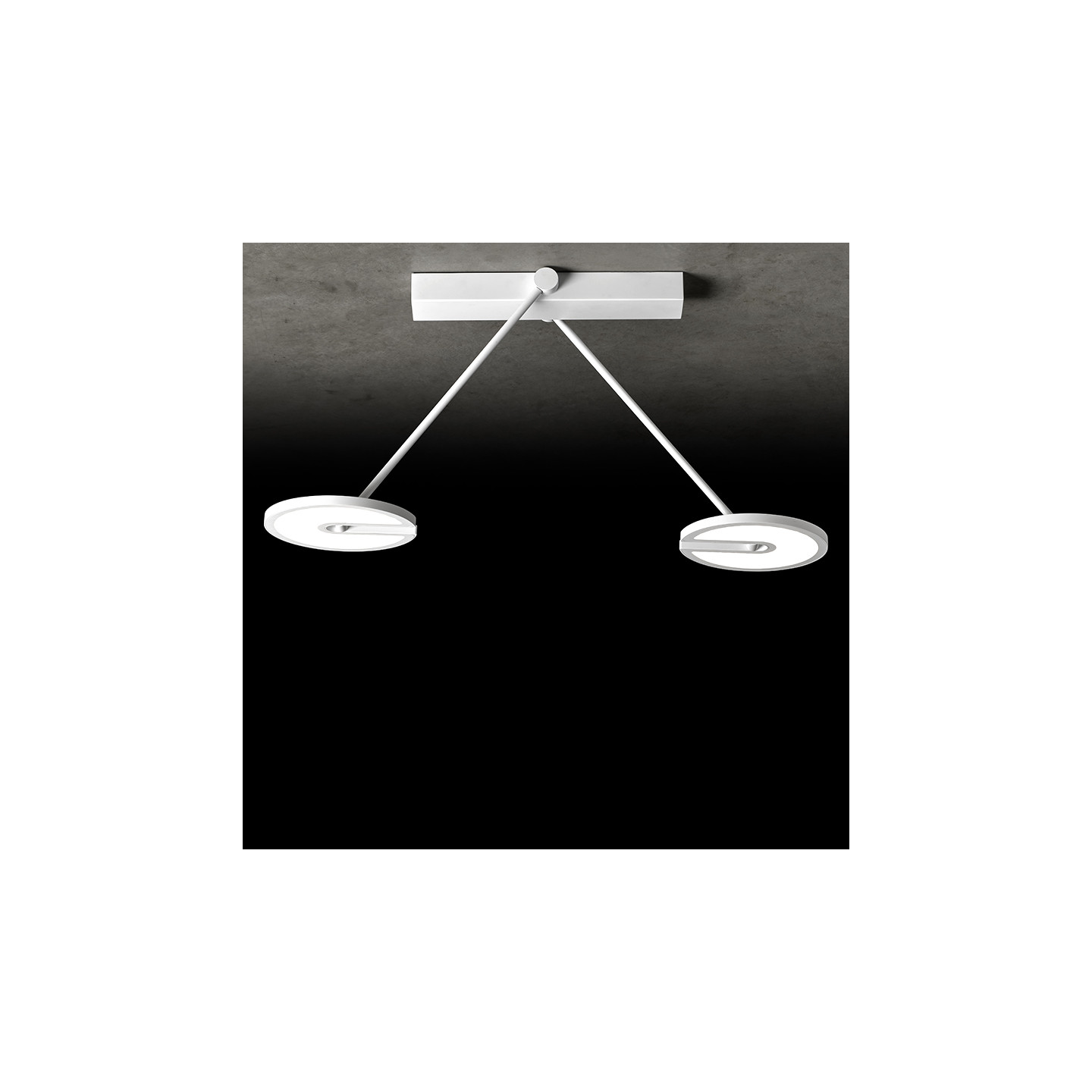 Plafonnier design led JANUS K, 4 finitions Holtkotter