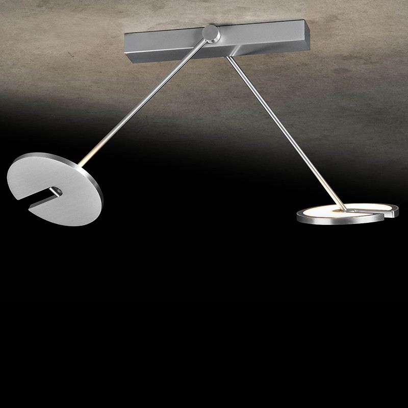 Plafonnier design led JANUS K, 4 finitions Holtkotter