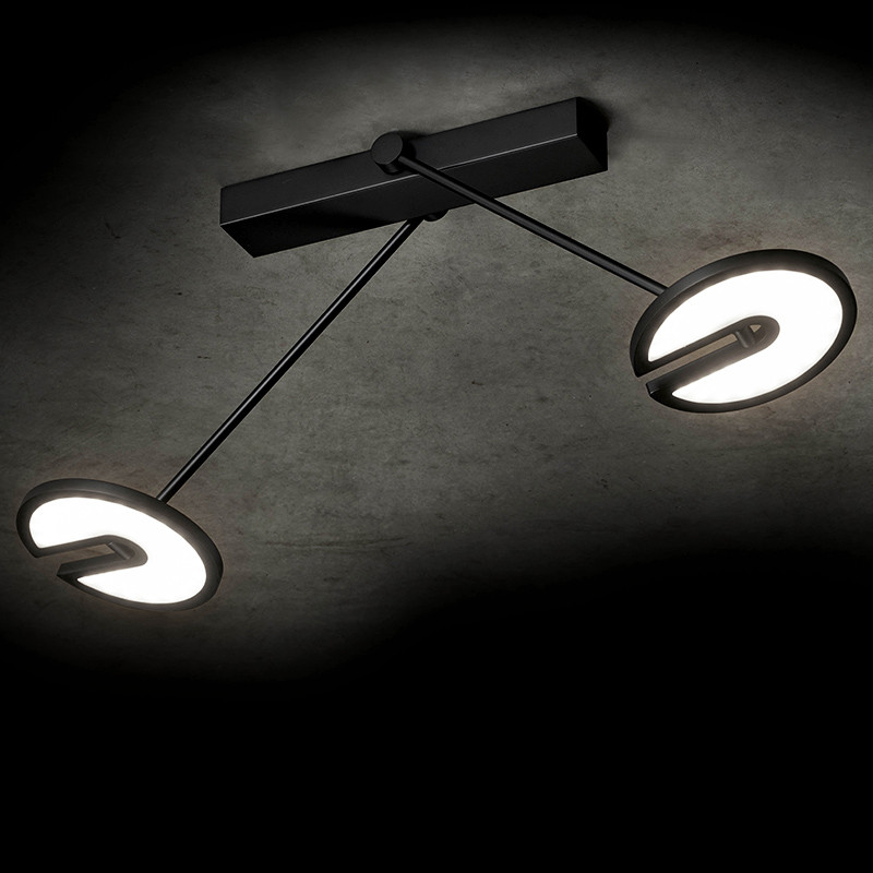 Plafonnier design led JANUS K, 4 finitions Holtkotter