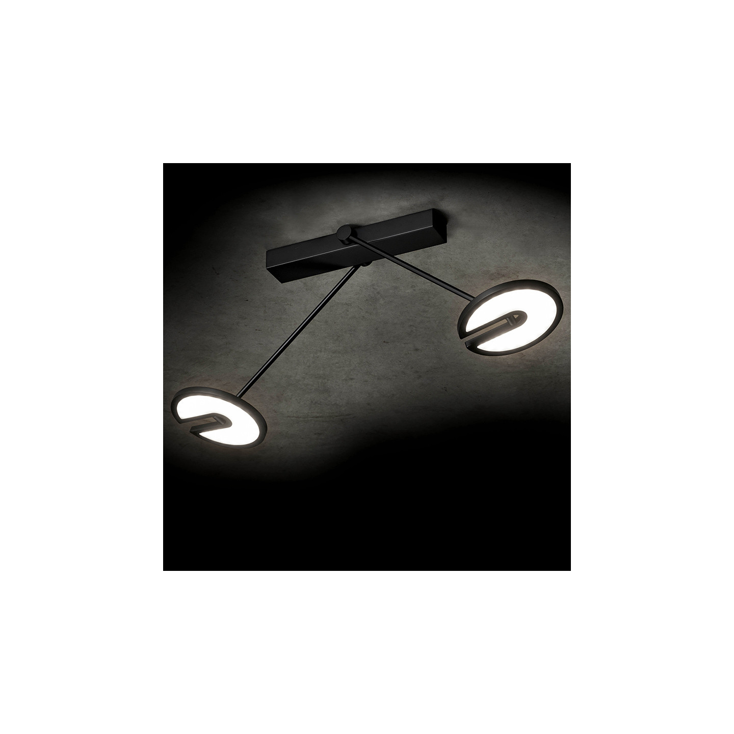 Plafonnier design led JANUS K, 4 finitions Holtkotter