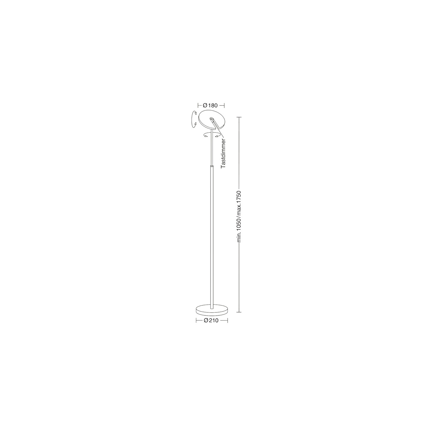 Liseuse sur pied SUPERNOVA S, 6 finitions Holtkotter