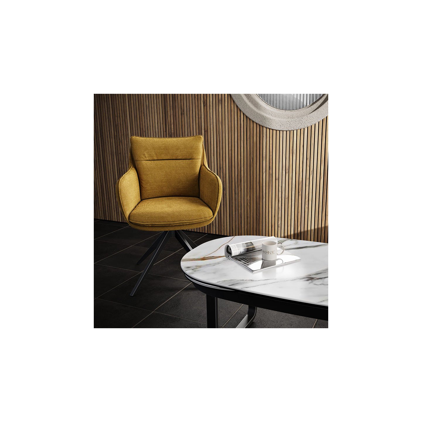 Chaise de table pivotante BELFAST, 8 coloris Akante