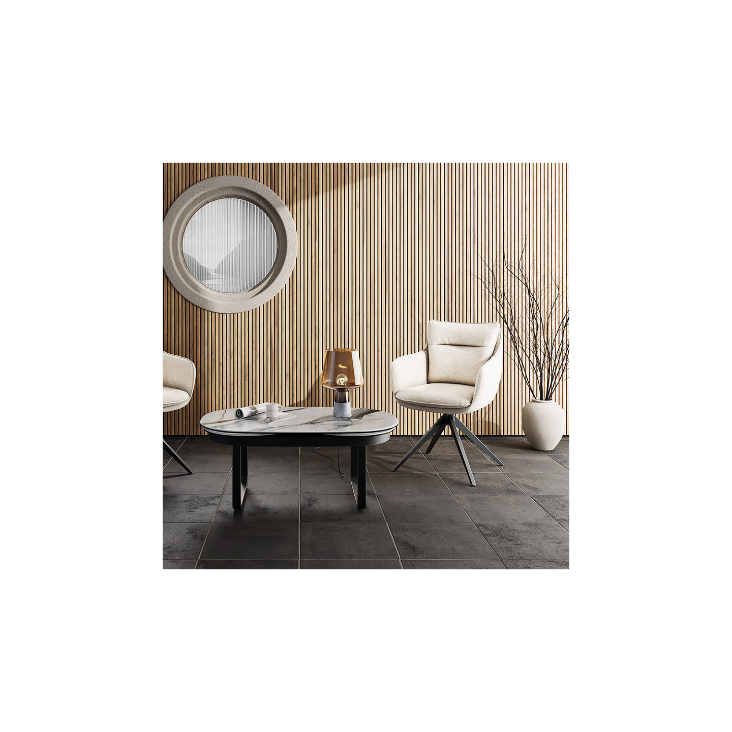 Chaise de table pivotante BELFAST, 8 coloris Akante