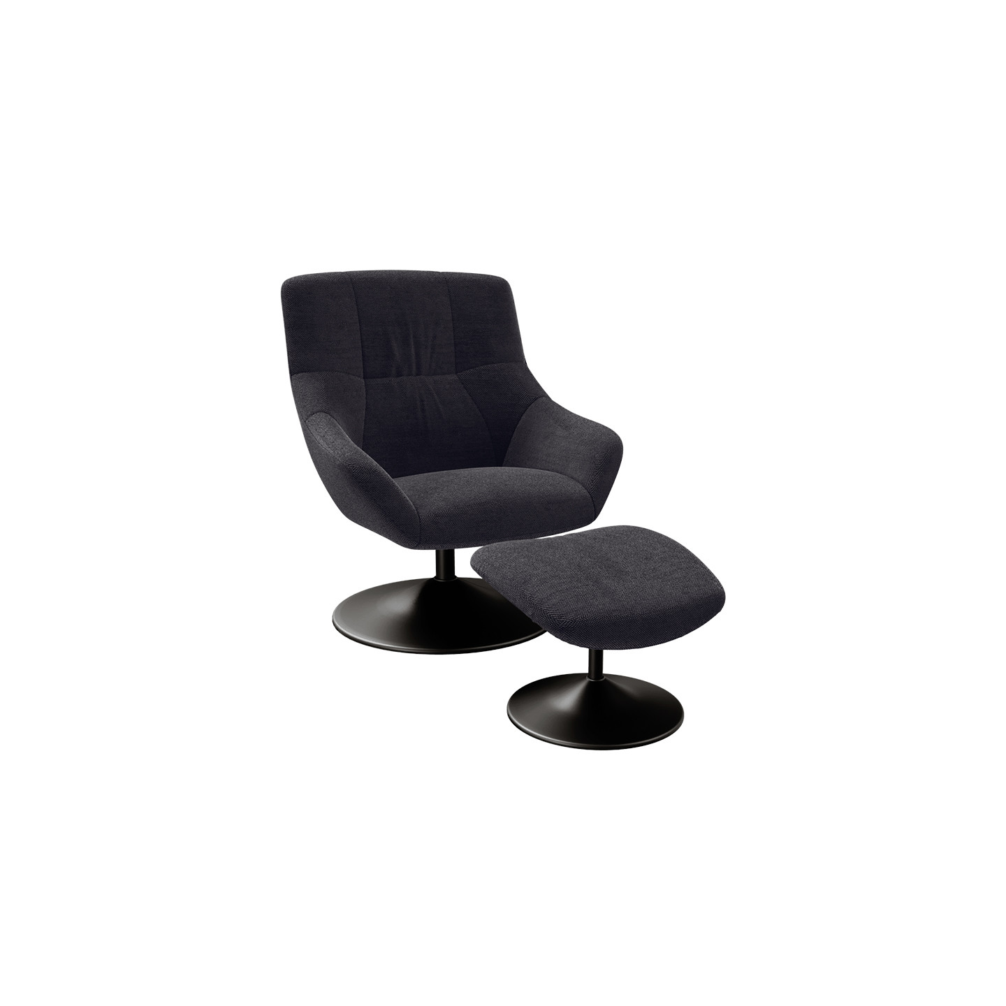 Fauteuil pied pivotant BILBAO, 8 coloris Akante