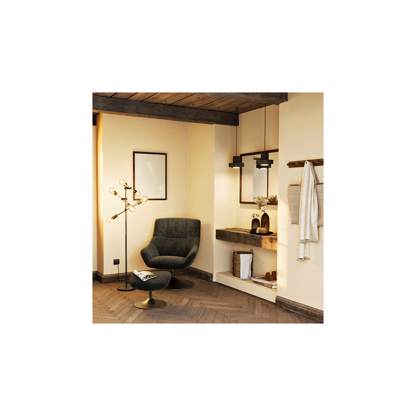 Fauteuil pied pivotant BILBAO, 8 coloris Akante