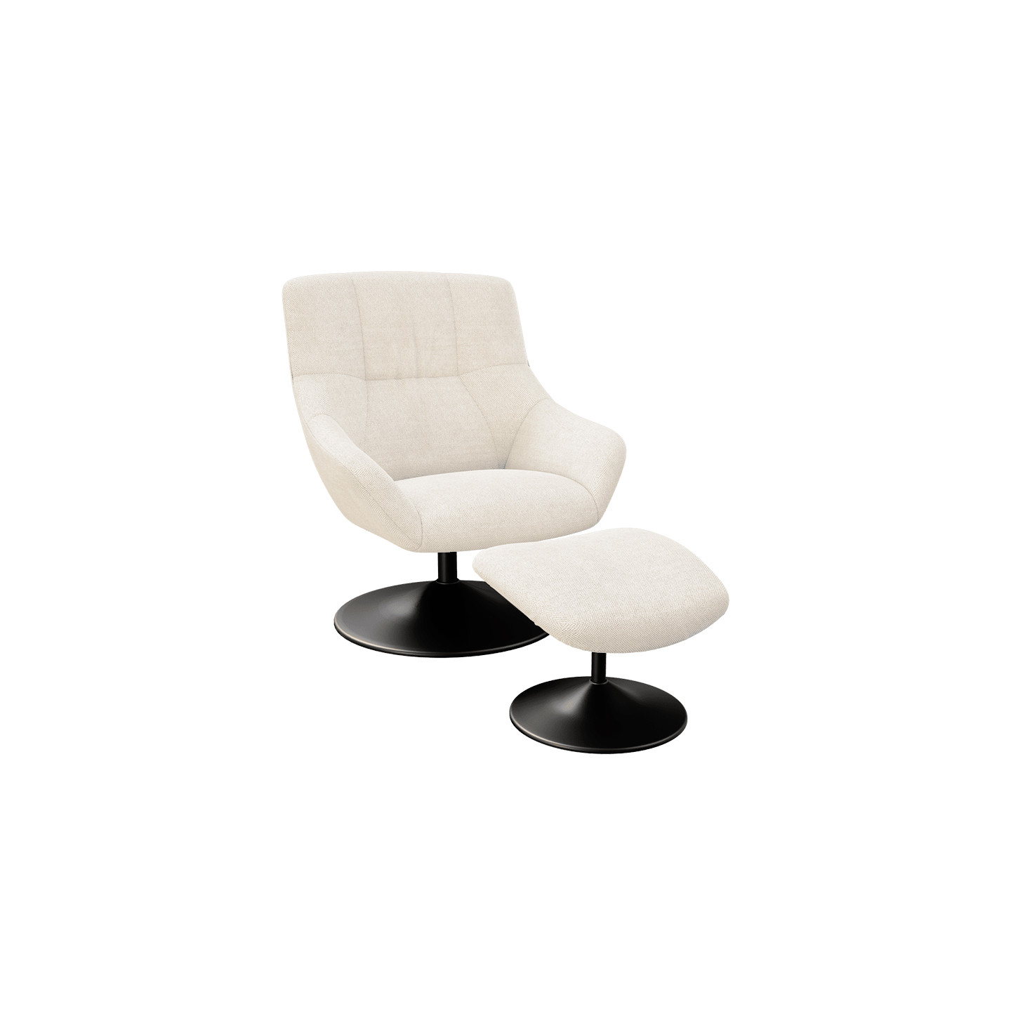 Fauteuil pied pivotant BILBAO, 8 coloris Akante