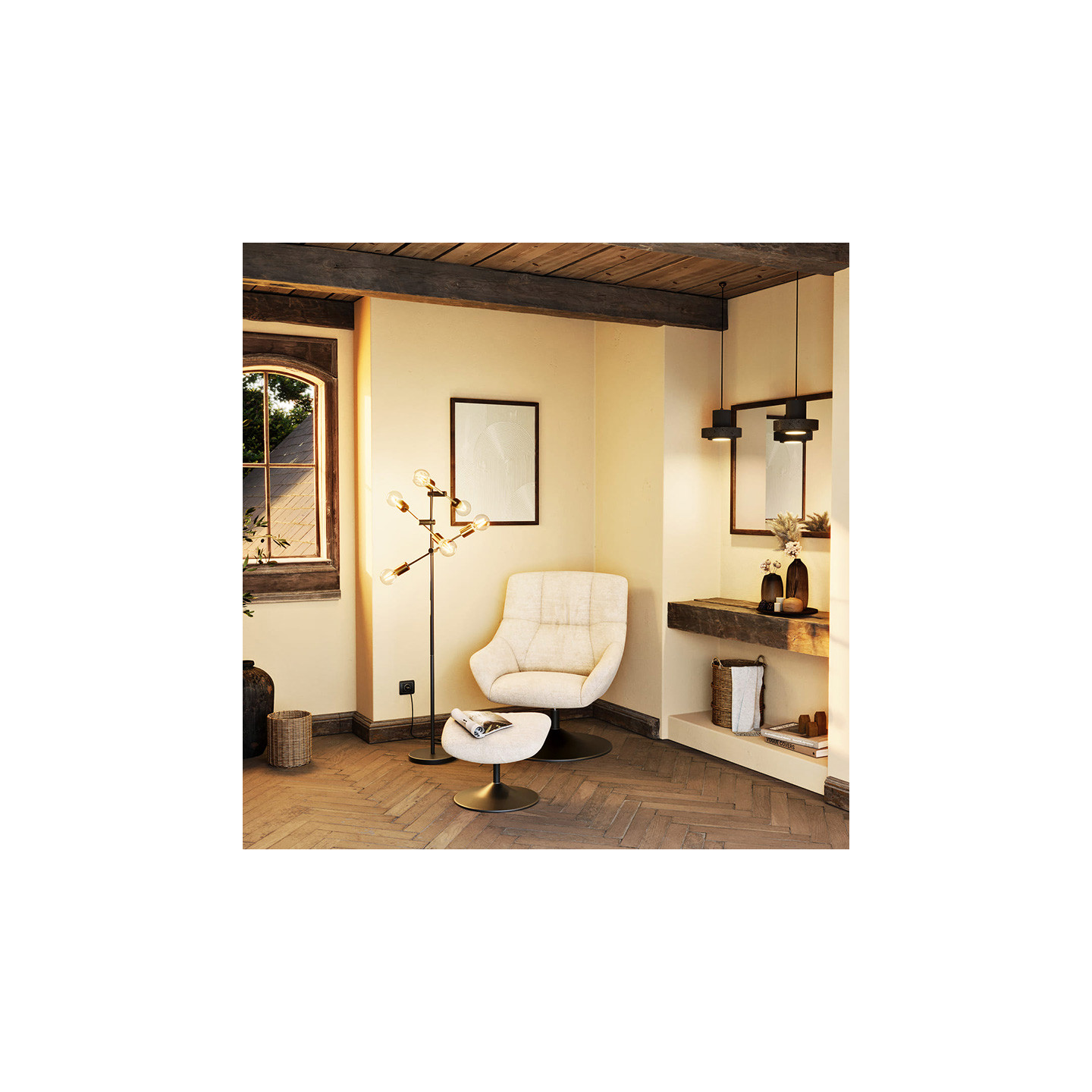 Fauteuil pied pivotant BILBAO, 8 coloris Akante