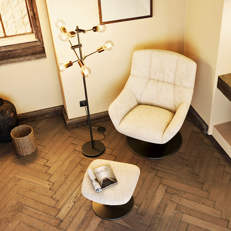 Fauteuil pied pivotant BILBAO, 8 coloris Akante