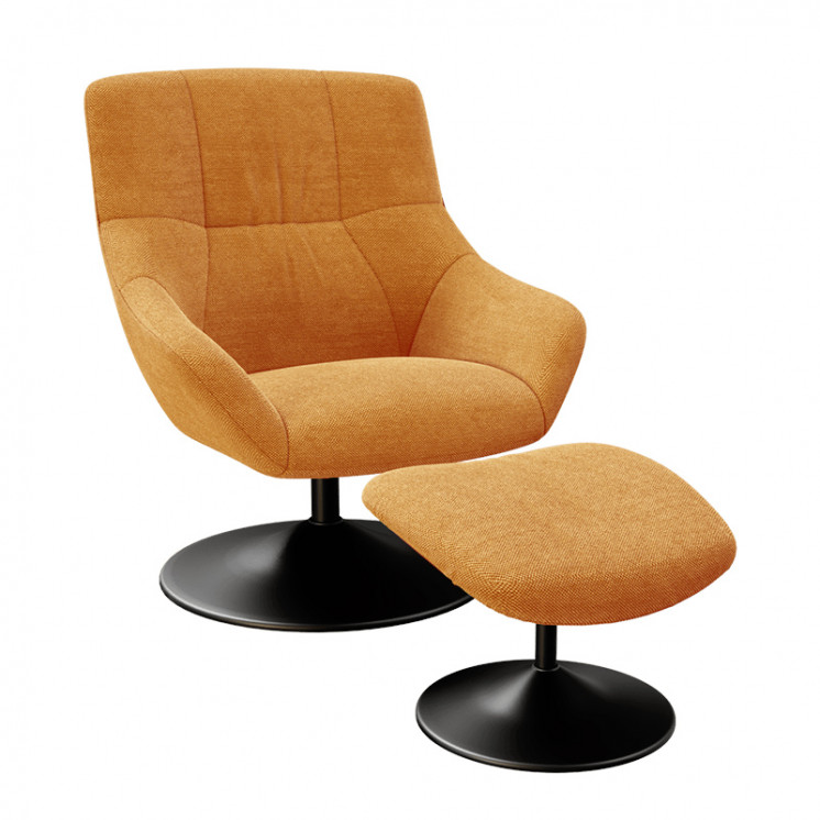 Fauteuil pied pivotant BILBAO, 8 coloris Akante