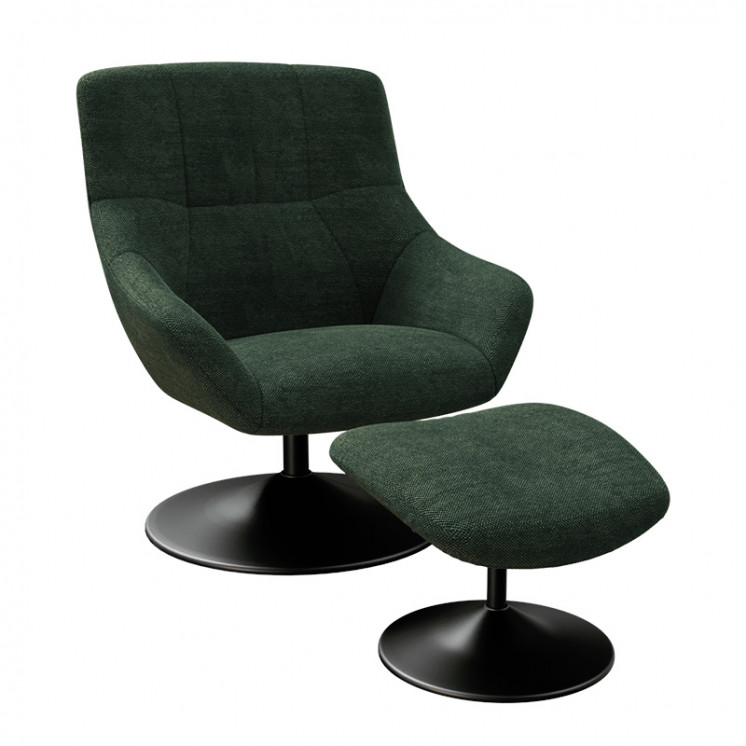 Fauteuil pied pivotant BILBAO, 8 coloris Akante