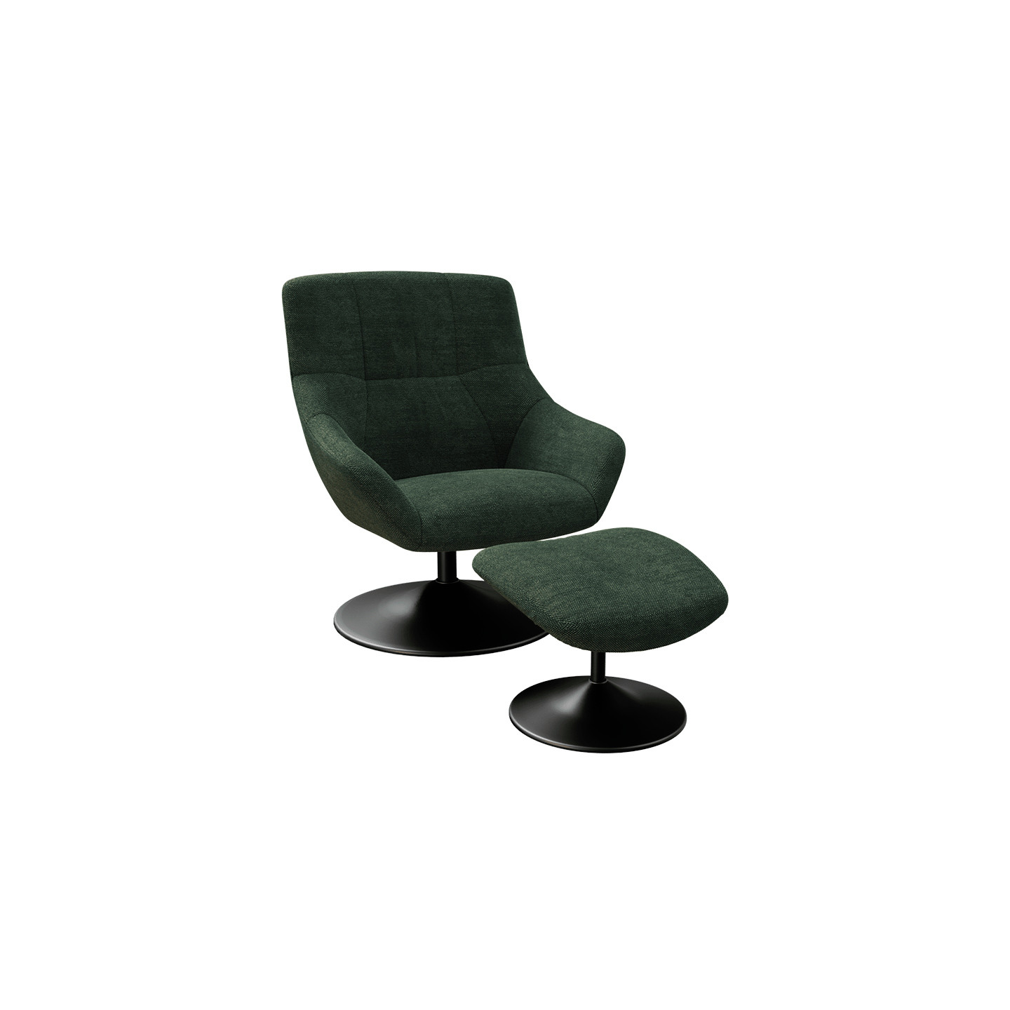 Fauteuil pied pivotant BILBAO, 8 coloris Akante