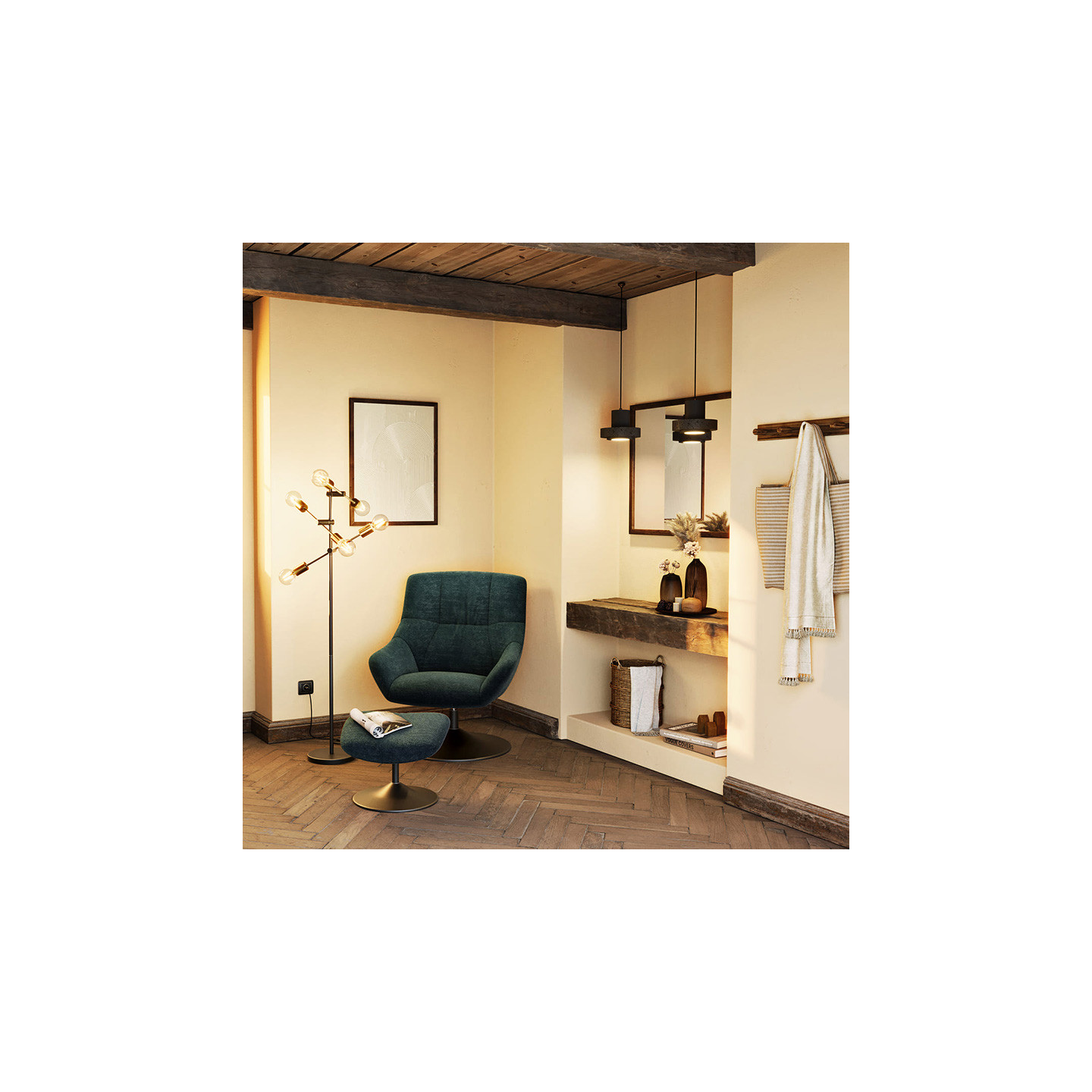 Fauteuil pied pivotant BILBAO, 8 coloris Akante