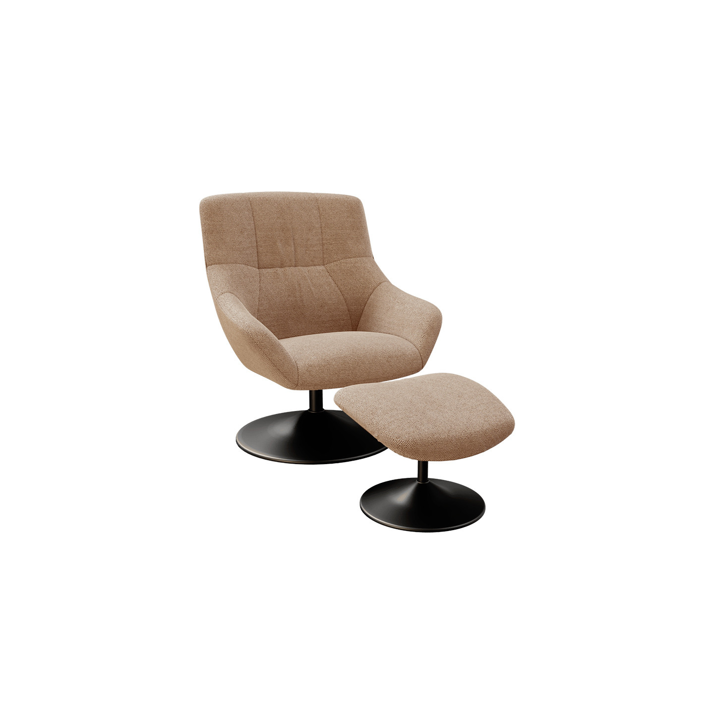 Fauteuil pied pivotant BILBAO, 8 coloris Akante