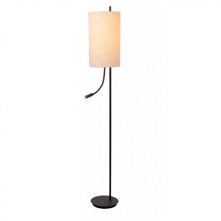 Lampadaire abat-jour blanc MAGIC, avec ou sans liseuse Lucide