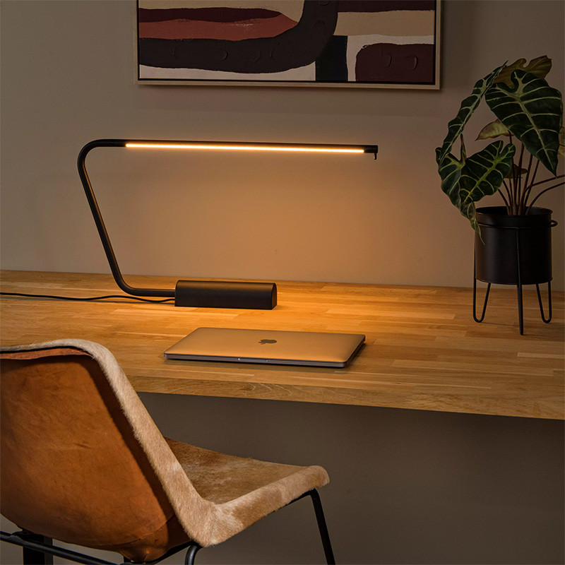 Lampe de bureau design MADISON noir ou chrome Lucide