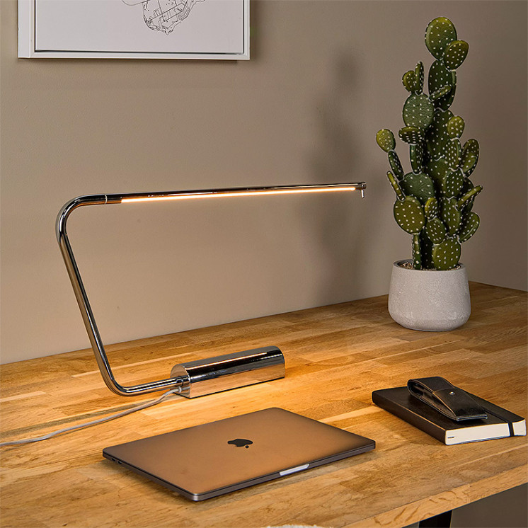 Lampe de bureau design MADISON noir ou chrome Lucide