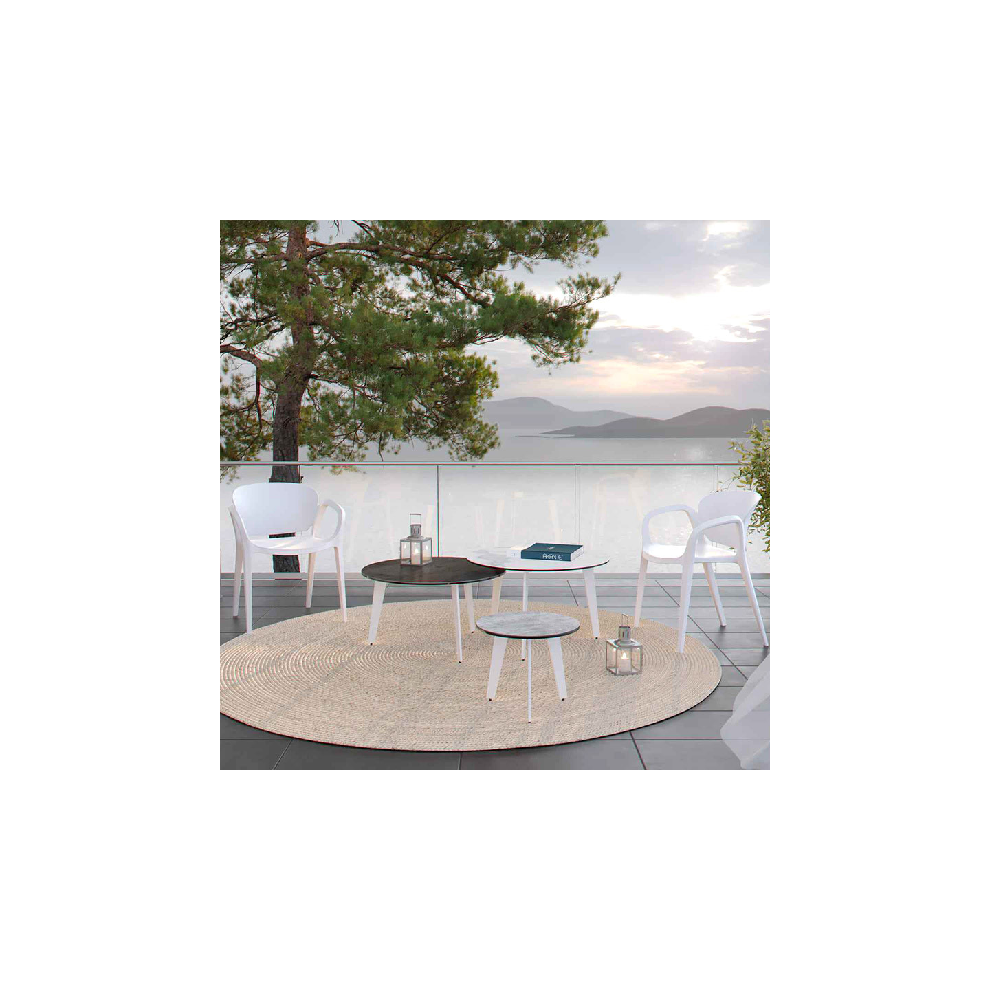 Chaise exterieur jardin OCTAVE, 6 coloris Akante