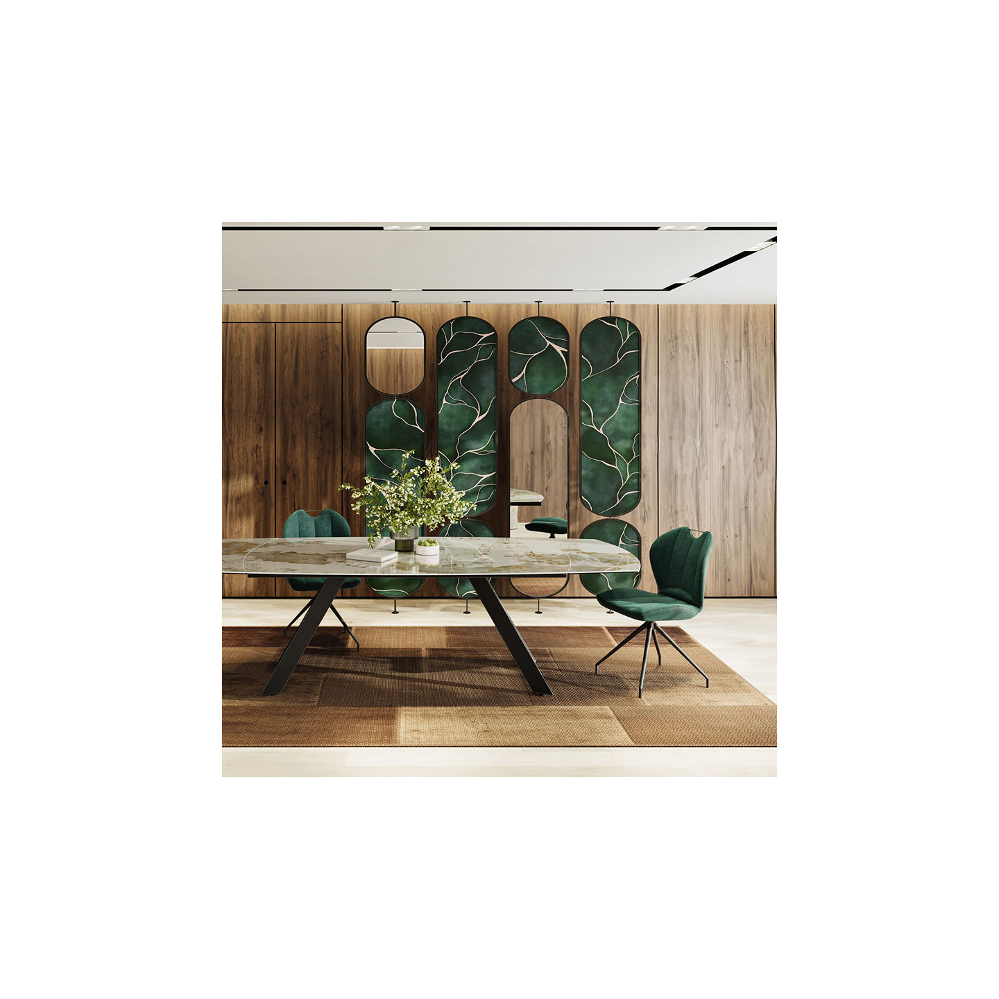 Table extensible plateau céramique MISSOURI 190-270 CM, 3 finitions Akante