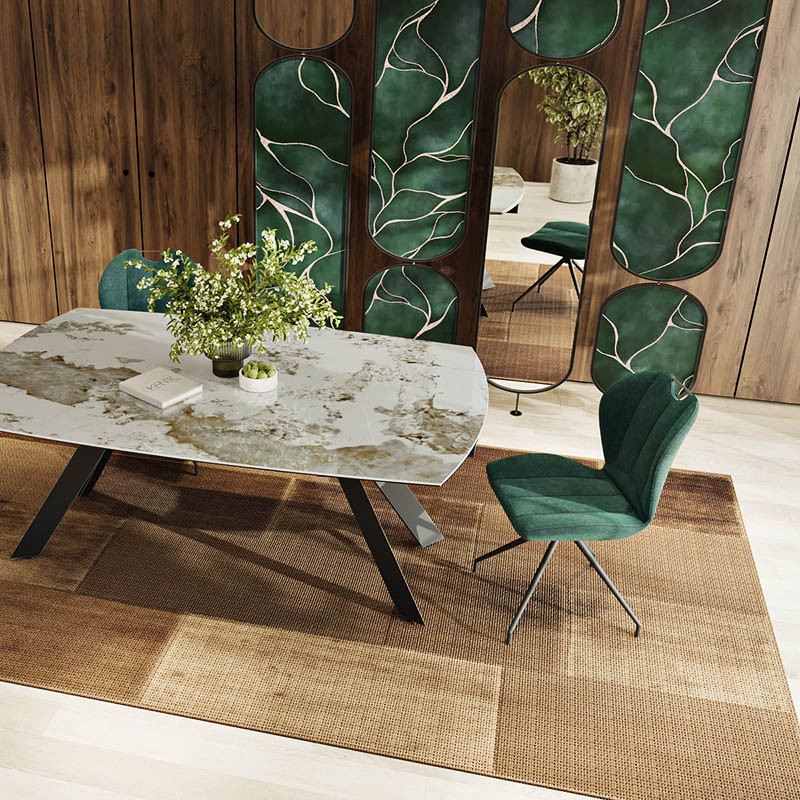 Table extensible plateau céramique MISSOURI 190-270 CM, 3 finitions Akante